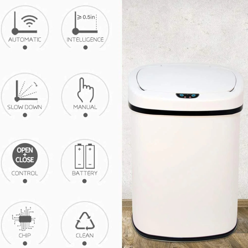 Automatic Garbage Can Touch Free Stainless Steel Trash Can