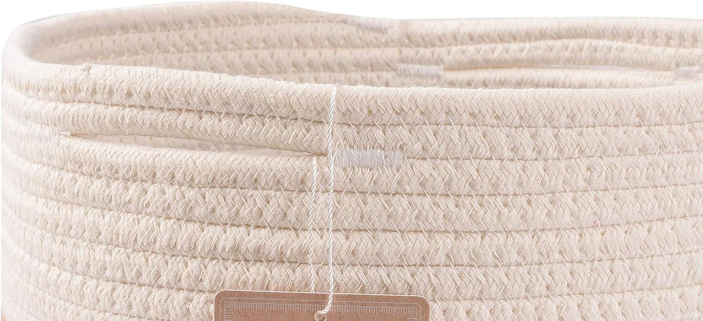 Durable Woven Cotton Storage Cubes Baskets - 11" x 11" - Fits 12" x 12" Cube Organizers - 3-Pack in 3-Tone Gray for Efficient Organization