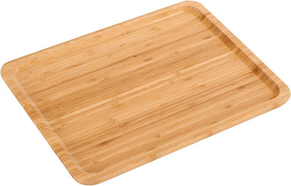 2 Pack Bamboo Tray 16 X 12 X1 Inches Serving Tray 