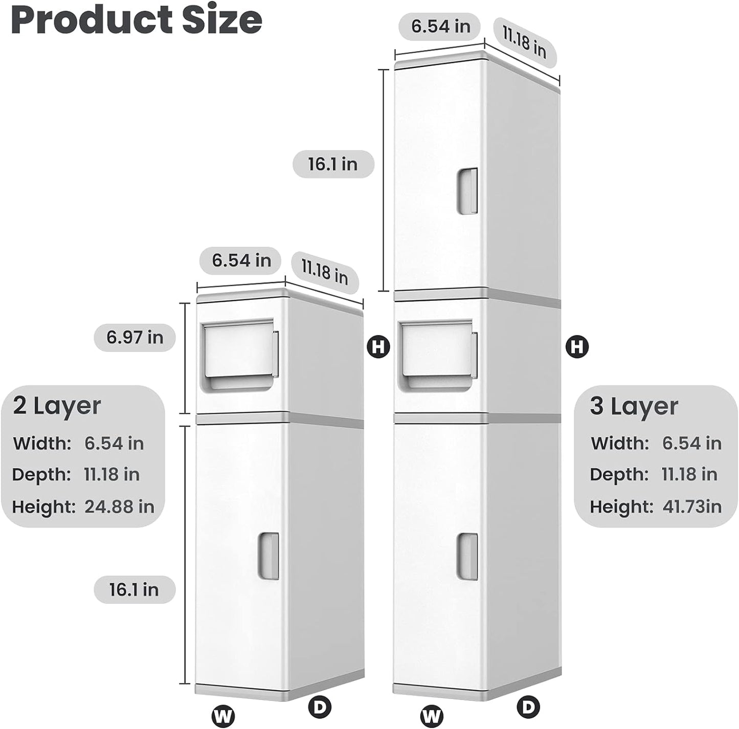 Bathroom Narrow Tall Cabinet Storage