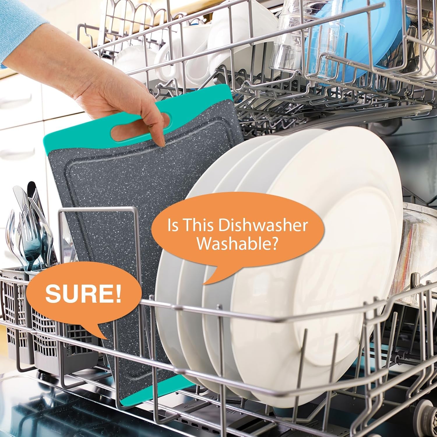 Extra Large Cutting Boards for Kitchen (Set of 3) (Turquoise)