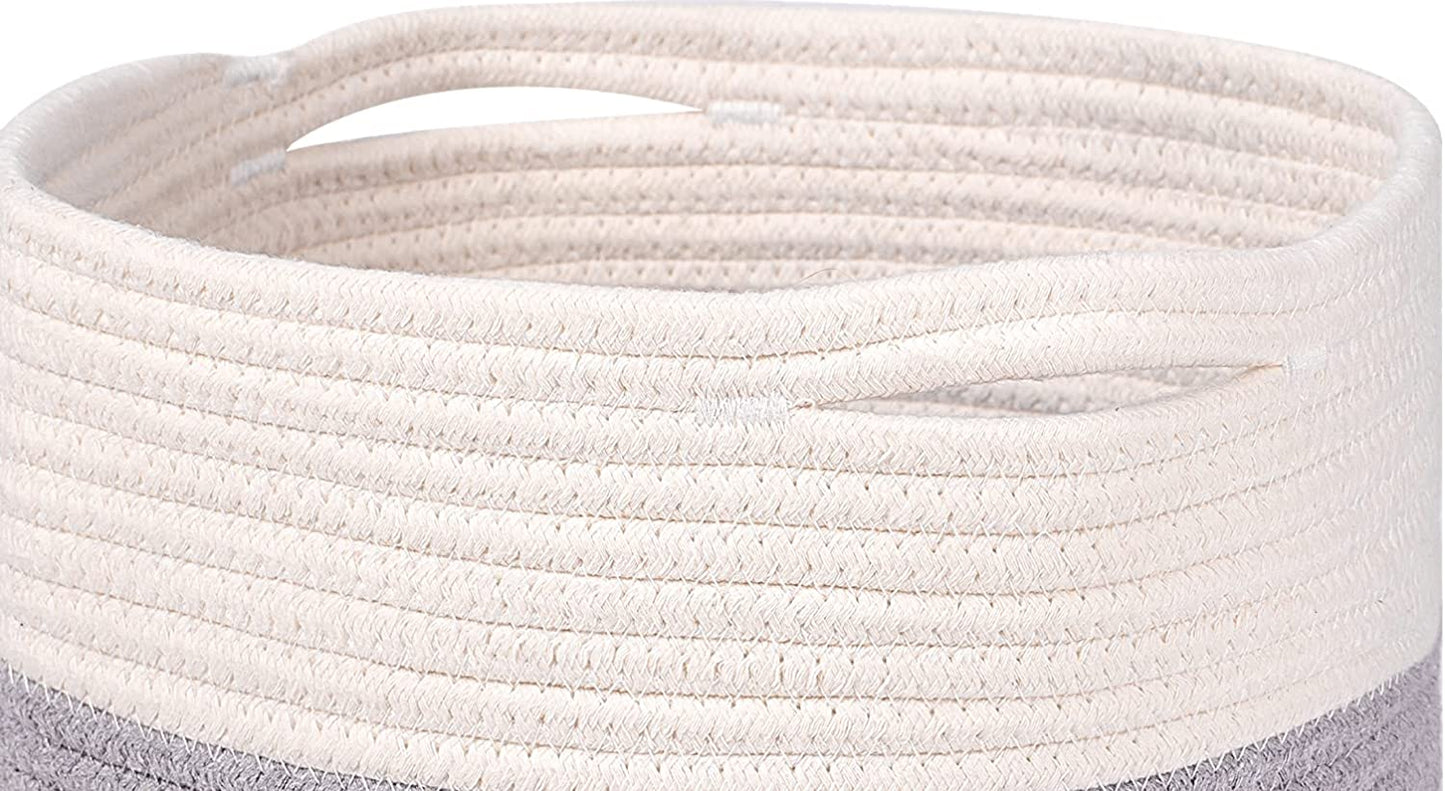 Durable Woven Cotton Storage Cubes Baskets - 11" x 11" - Fits 12" x 12" Cube Organizers - 3-Pack in 3-Tone Gray for Efficient Organization