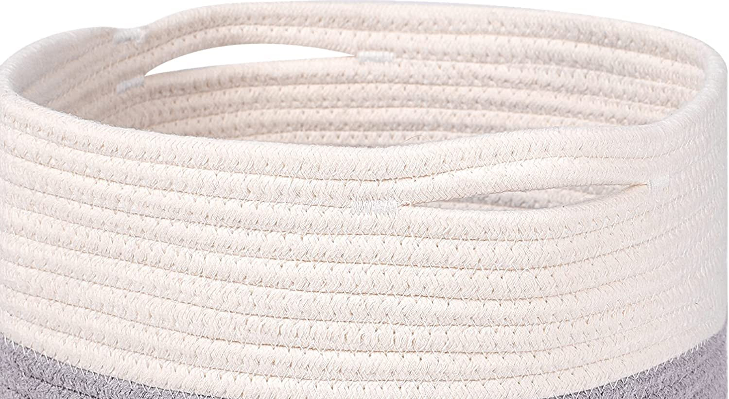 Durable Woven Cotton Storage Cubes Baskets - 11" x 11" - Fits 12" x 12" Cube Organizers - 3-Pack in 3-Tone Gray for Efficient Organization