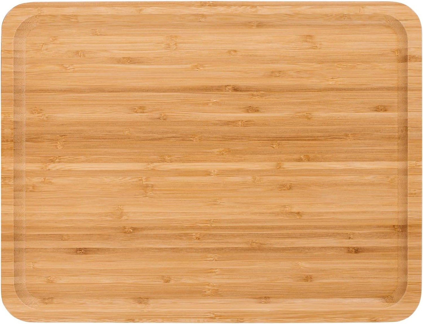 2 Pack Bamboo Tray 16 X 12 X1 Inches Serving Tray 